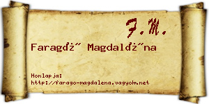 Faragó Magdaléna névjegykártya