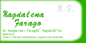 magdalena farago business card